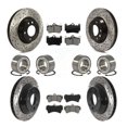 thumbnail image 1 of Transit Auto Front Rear Wheel Bearings Coated Disc Brake Rotors and Semi-Metallic Pads Kit (10Pc) for Car Audi Q7 Volkswagen Touareg - Left Right Side (Driver Passenger) KBB-116187, 1 of 11