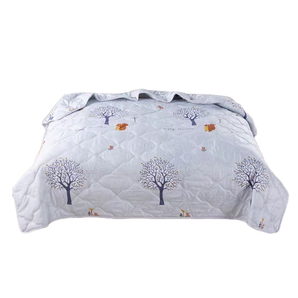 Bdday Toddler Blanket Skin-Friendly Plain Printed Washed Cotton Summer Quilt Ventilation Quilt Cooling Blankets for Hot Sleepers