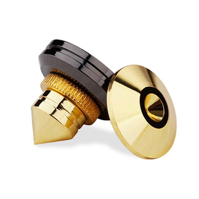 Bewildely 4 piezas de altavoces con puntas de aislamiento de amortiguación almohadillas para tocadiscos pies Base de cono de Metal accesorios de Almacenamiento y organización del hogar
