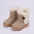 thumbnail image 2 of Soft Snow Boots for Girls Solid Color Slip-On Boots With Flat Sole Fleece Lined Faux Fur Comfortable Shoes Indoor Outdoor Winter Fashion Foorwear, 2 of 6