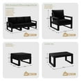 thumbnail image 3 of WestinTrends Montara 8-Piece Modern HDPE Outdoor Patio Furniture Conversation Set with Coffee Table and Ottomans, Gray, 3 of 15