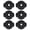 Black, variant on 6 Pack Silicone Cymbals Locking Nut Drum Cymbals Fasteners Releasing Silicone Texture for Percussion Replacement