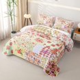 thumbnail image 3 of Erosebridal Vintage Country Flower Twin Quilt Set for Girl, Rustic Floral Twin Coverlet Set, Pink, 2pcs, 3 of 7