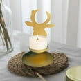 thumbnail image 4 of Christmas Candle Holders Set of Metal Tealight Candleholders, Holiday Table Centerpiece for Fireplace Mantel Decor, Christmas Snowflake Deer Star Shaped Tealight Holders for Home Holiday Decor, 4 of 6