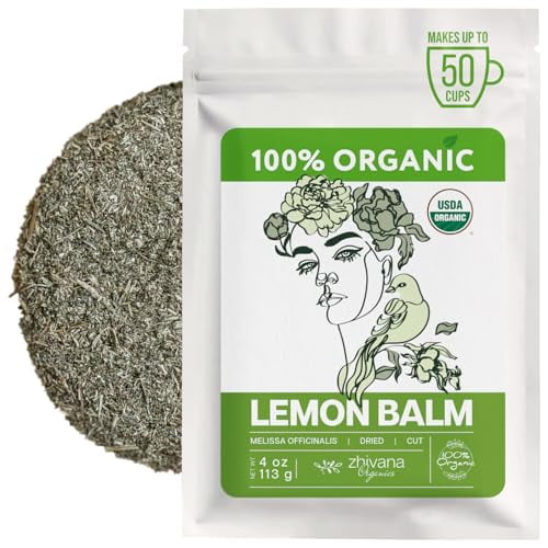 Organic Lemon Balm Leaves (4oz.) - Lemon Balm Tea Loose Leaf Organic - Melissa Tea - Te de Tolonjil - Natural Support for Stress Response, Sleep, Digestion