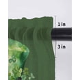 thumbnail image 6 of St. Patrick's Day, Curtains 45 Inch Length, Sheer Curtains for Bedroom Living Room Window Spring Holiday Green Plant Rod Pocket Voile Drapes Kitchen Curtains Small Half Window 52"x45" 2 Panels, 6 of 6
