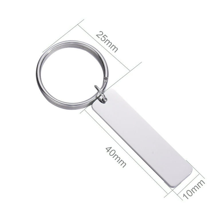  TEHAUX 2pcs Key Chain Blank Keychains Metal Key Ring Stainless  Steel Key Ring Blank Stamping Tags Engraving : Arts, Crafts & Sewing
