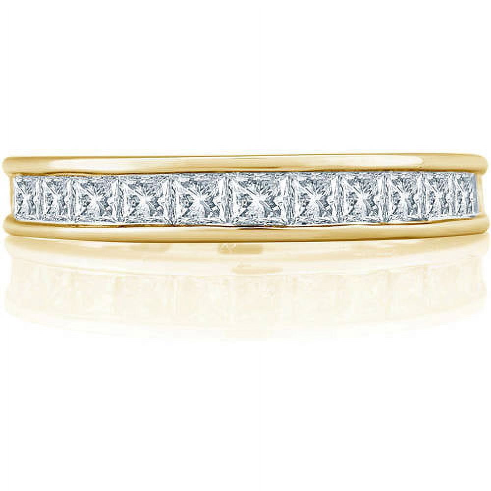 Arista 1.00 Ct Princess Diamond Anniversary Band in 10K Yellow Gold (I-J, I3)
