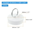 thumbnail image 2 of Uxcell 3 Pack Rubber Sink Plug, Bathtub Drain Stopper Fit for 1-5/8" to 1-3/4", White, 2 of 6
