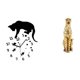 thumbnail image 1 of Reloj de pared decorativo de gato, moderno, de resina de vidrio, colgante, figura de , adorno de escritorio, adecuado para sala de estar, dorm, 1 of 8
