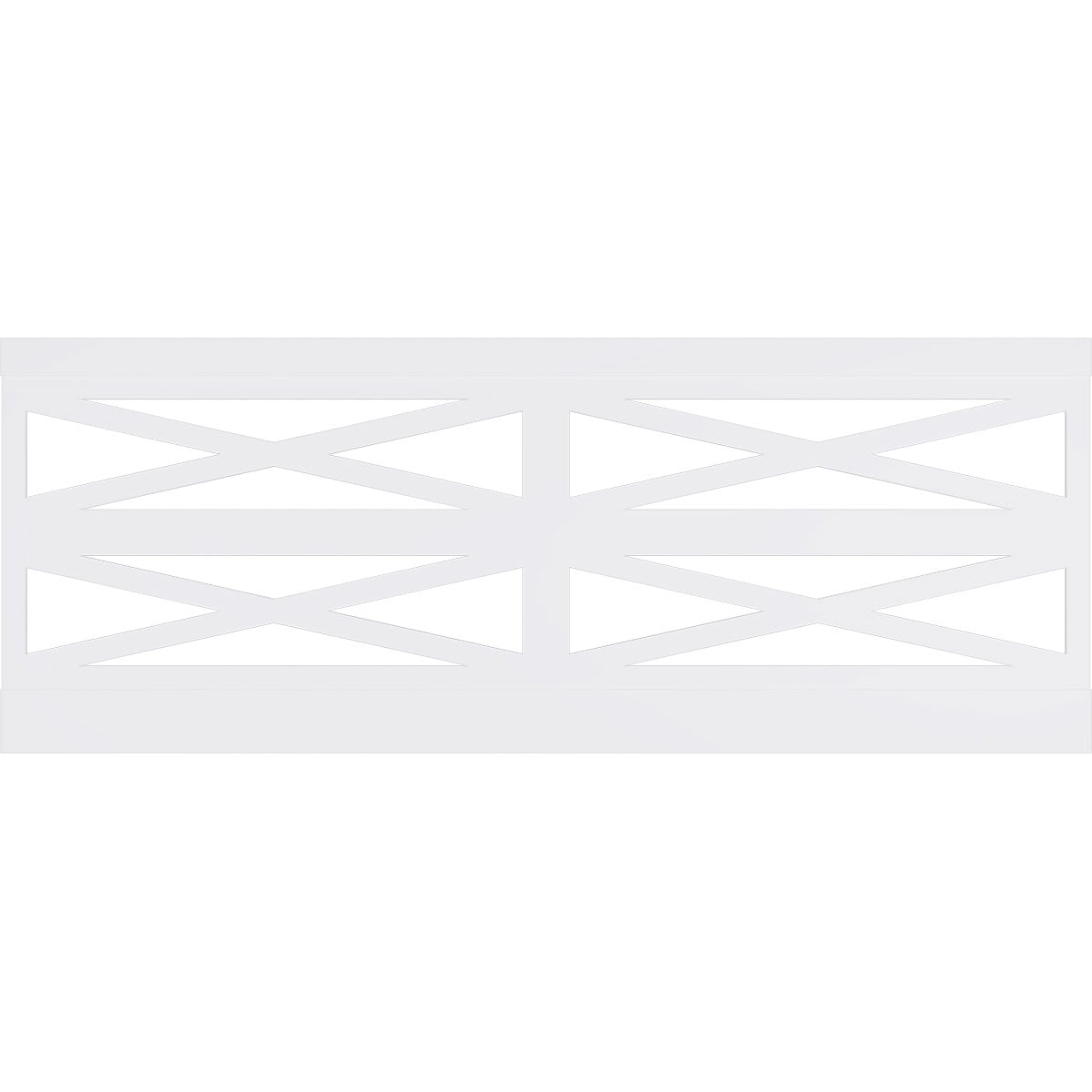 Ekena Millwork 36"H x 94 1/2"W Farmhouse Fence PVC Wainscot Paneling Kit