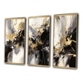 thumbnail image 3 of Designart "Fluid Fusion in Gold and Grey III" Abstract Framed Wall Art Set Of 3 - Gold Abstract Frame Gallery Set For Office Decor, 3 of 7