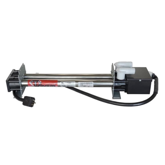HydroQuip 27-SAA0C-7T-K 0.75 in. 5.5kw Low Flow Slip Stream Double Barrel Heater Assembly with Foot Brackets & Cord