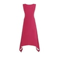 thumbnail image 4 of Gspmoly Robe pour Femme, Robes pour Femmes Sans Manches à Col Rond avec Cordon, Robe Décontractée à Volants Évasée Courte, Robe de Cocktail jusqu'à 60 % de Rabais, 4 of 8