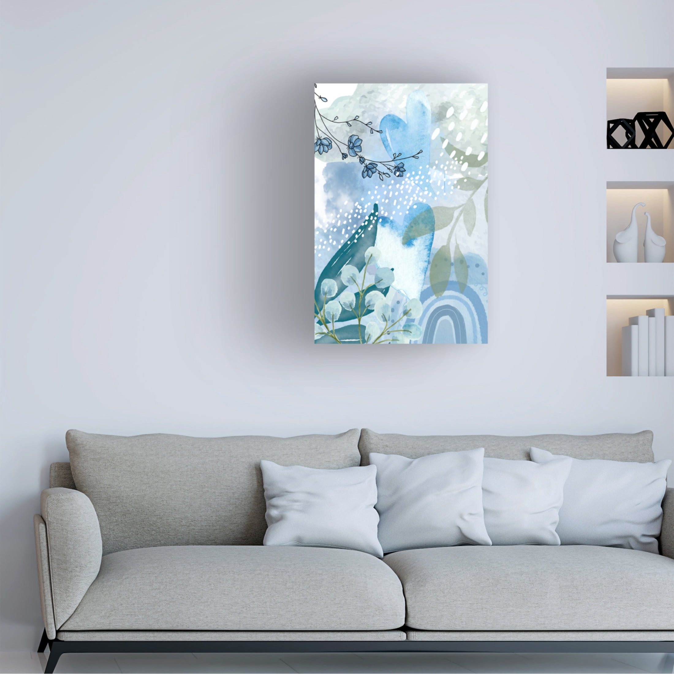 Trademark Fine Art Sally Ann Moss Iceberg Blue 2 Canvas Wall Art