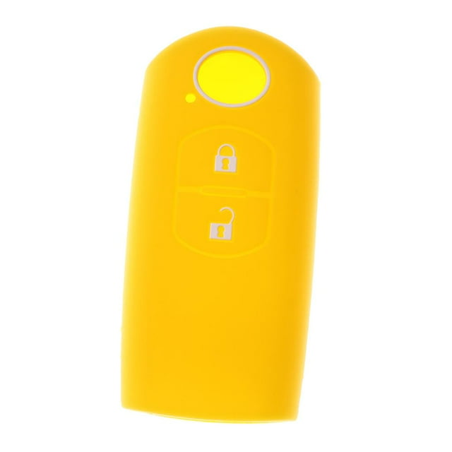 Caja de Llave Remoto 2 Botones Caso de Silicona para Coche Amarillo Sharpla Cubierta del caso dominante del coche del silicón
