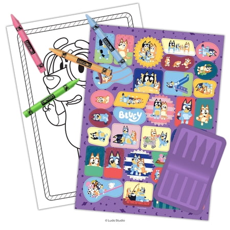 Bluey 48-Page Coloring and Activity Book with Crayons, by Bendon