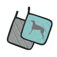 thumbnail image 2 of Carolines Treasures BB3696PTHD Scottish Deerhound Checkerboard Blue Pair of Pot Holders, 2 of 3