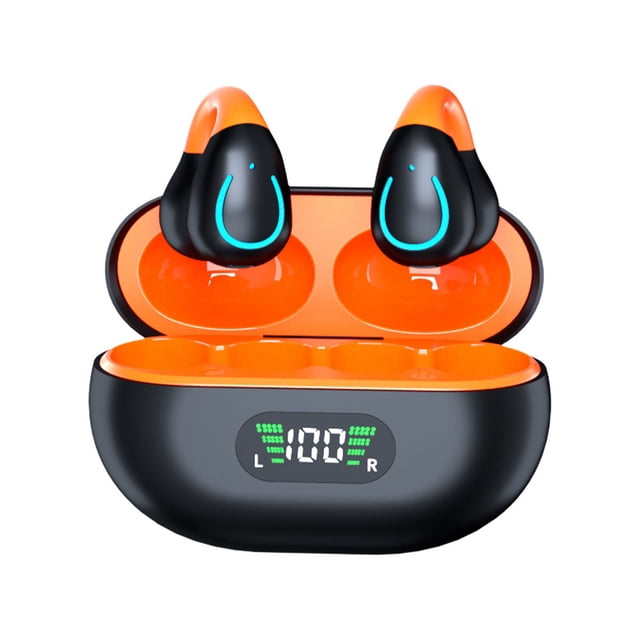 Inteprter Auriculares Bluetooth de alto sonido con pantalla de nivel de batería, auriculares de conducción ósea ampliamente utilizados Electrónica tipo+1