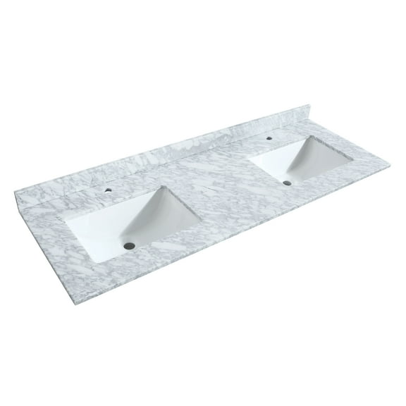 Wyndham Collection Wcvvca160dtopuns 60" Marble Vanity Top - White