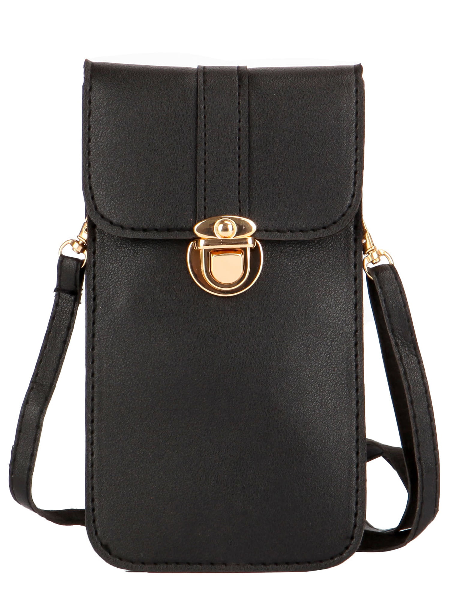 Cute Womens Mini Crossbody Phone Bags Black Leather Shoulder Bag –  igemstonejewelry