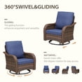 thumbnail image 5 of Bellefurn Patio Swivel Chairs Set of 2 with Table,Outdoor Swivel Glider Chairs All Weather PE Wicker Outdoor Rocking Chairs Patio Furniture Set for Outdoor,Balcony,Front Porch, 5 of 10