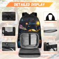 thumbnail image 3 of KUIFORTI Print Planet Bookbag and Lunchbox, 4 Piece Kids Backpack Set for Boys Elementary Middle School,School Bag with Pencil Pouch Water Bottle Sleeve Back to School Supplies, 3 of 7