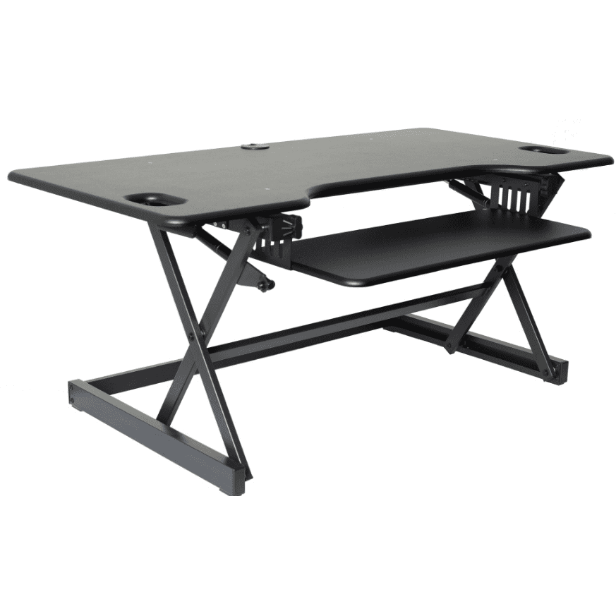 Rocelco Deluxe 46 Wide Height Adjustable Standing Desk Riser With