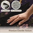 thumbnail image 6 of ODIKA 4'x6' Washable Area Rug Stain Resistant, Low Pile, Easy Care Purple Gold Midnight Garden Celestial Design Elegant Floral and Starry Night Motifs for Dorm Room, Small Living, 6 of 7