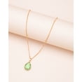 thumbnail image 1 of Goldtone August Green Birthstone Teardrop Necklace, 1 of 1