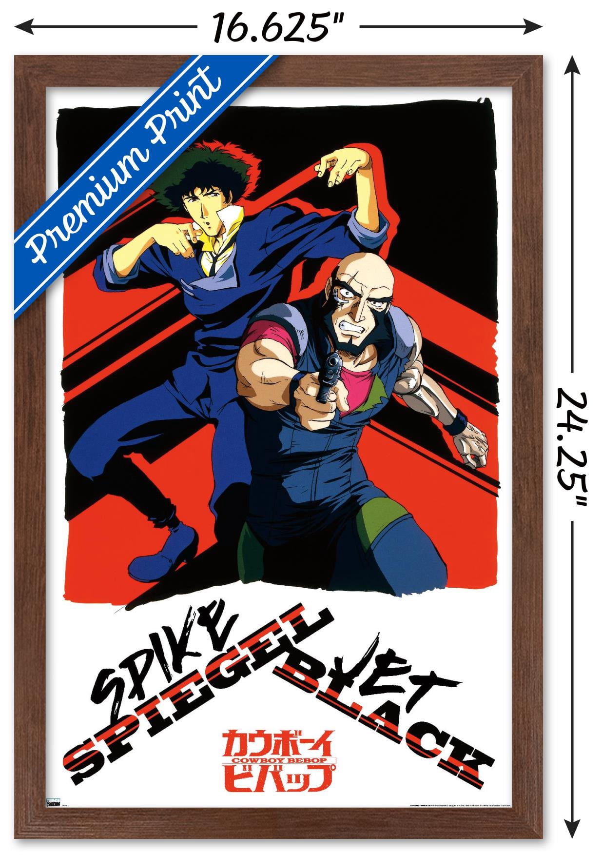 Cowboy Bebop - Spike & Jet Wall Poster, 14.725" x 22.375", Framed