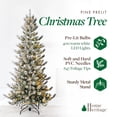 thumbnail image 2 of Home Heritage Natural Pine 7' Flocked Pre-Lit Artificial Christmas Tree, 2 of 8