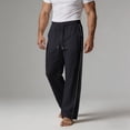thumbnail image 5 of WPPGONE Mens Workout Pants Baggy Loose Wide Fit Elastic Waisted Drawstring Straight Leg Bottoms Sports Gym Athletic Active Casual Summer Trousers with Pockets, 5 of 8