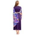 thumbnail image 2 of vastwit Women Long Sleeve Praise Dance Dress Liturgical Dancewear Tunic Robes Worship Dancing Gowns Purple S, 2 of 5