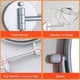 thumbnail image 5 of Wall Mounted Mirror, Wall Mounted Vanity Makeup Mirror, 360 Rotation, Magnification Extendable (Gold 8 inches 3X), 5 of 5