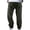 Army Green, variant on Mens Corduroy Cargo Jogger Pants Elastic Waist Drawstring Multi-Pocket Pants Trendy Casual Work Black XL