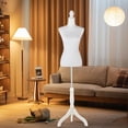 thumbnail image 6 of Dress Form Female Mannequin Torso, Height Adjustable Mannequin Body with Stand for Sewing, Display, White, 6 of 14