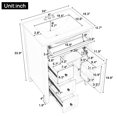 thumbnail image 2 of 24" Bathroom Vanity with Sink,  Free Standing Bathroom Storage Cabinet with 3 Drawers and Adjustable Shelves, Bathroom Vanity Set for Small to Medium Bathrooms, White, 2 of 9