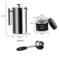 800ml/1000ml French Press Coffee Maker Pot Stainless Steel Double