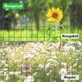thumbnail image 3 of Amagabeli Decorative Garden Fence 24 in x 35 ft Rustproof Green Iron Landscape Wire Folding Fencing Ornamental Panel Garden Border Fence Edge Section Edging Patio Flower Bed Fencing Outdoor Fences, 3 of 8