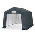 thumbnail image 3 of Alpha Joy 10 x 15 x 8.7ft Outdoor Storage Shed Heavy Duty Portable Carport Canopy Shelter, for Bike, Motorcycle, Garden Storage, 3 of 8