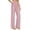 Hot Pink, variant on Women Comfortable High Waist Wide Leg Striped Weave with Side Pocket Leisure Pants