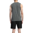 thumbnail image 4 of Aayomet Mens Basic Tank Top Fitness Basketball Training Round Neck Loose Outdoor Running Quick Drying Breathable (AG, L), 4 of 5