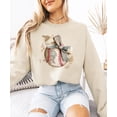 thumbnail image 6 of Ink-Printed Image Not Actual Fabric Camo Coquette Bow Baseball Sweatshirt for Women & Youth Sand Sweatshirt Adult Medium, 6 of 8