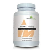 Adrenal Vitality -Vegetarian Formulated Adrenal Fatigue Supplement- Powerful Adaptogenic Cortisol Manager - Extracts of Cordyceps, Rhodiola and Ginseng 120 Vegetarian Capsules