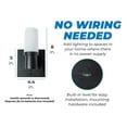 thumbnail image 4 of Westek Battery Operated Wall Sconce with Remote, 2 Pack - Plastic Wireless Battery Wall Light, Easy No Wire Install - 160 Lumens, 4 Hour Auto Shut-Off Battery Wall Sconce - Matte Black Finish, 4 of 9