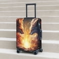 thumbnail image 6 of Gukieu Red And White Flame Fox Print Suitcase Protective Cover, Elastic Zipper Buckle Suitcase Protective Cover, Suitable for Travel, Business Trip-Small, 6 of 7