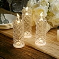 Efavormart 3 Pack | 6" Warm White LED Rose Halo Battery Operated Candle ...