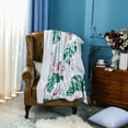 thumbnail image 5 of NTBAY Flannel Fleece Throw Blanket, Colorful Printed Fuzzy Soft Blanket, 50"X60", Monstera Deliciosa, 5 of 5