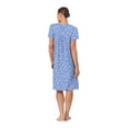 thumbnail image 4 of Aria Women’s Short Sleeve Split Neck Sweater Knit Nightgown, Sizes XS-5X, 4 of 7